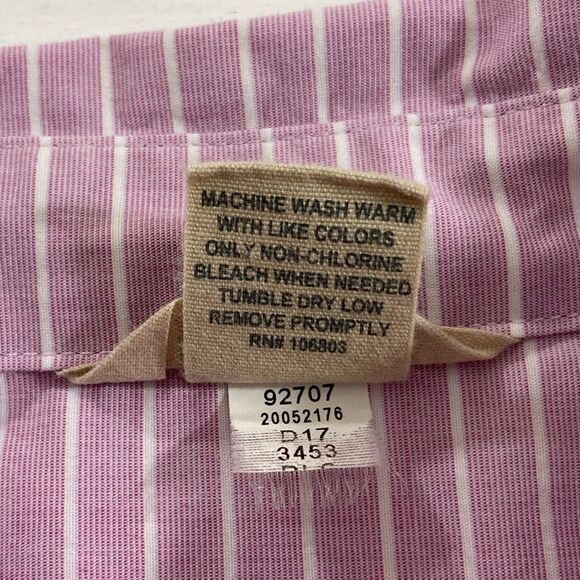 Duluth Trading Co. Shirt Womens M Purple White Stripe Button Up Workwear - Picture 7 of 10